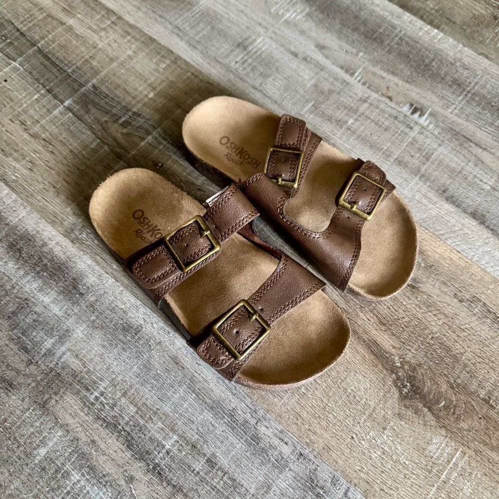 OshKosh B'gosh Brown Sandals with Adjustable Straps